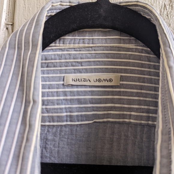 Krizia Uomo button down Stripe 41 - Picture 4 of 4